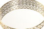DKD Home Decor Set de 2 Bandejas de Decoración Espejo y Metal Dorado