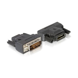 Delock Adaptador HDMI Tipo A a DVI-D, Macho HDMI a Hembra DVI-D, Convertidor de Señal Digital, Negro