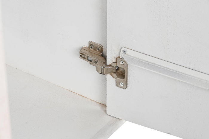 DKD Home Decor Aparador Moderno Blanco 40 x 113 x 92 cm Mango y Metal