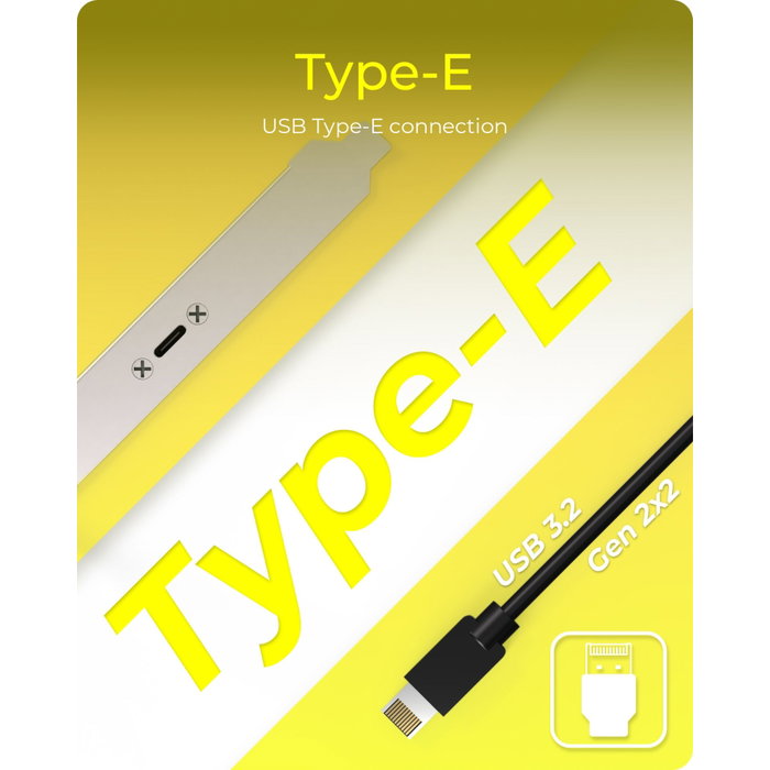 ICY BOX Adaptador USB Type-E a USB-C IB-AC553 de 20 Gbit/s