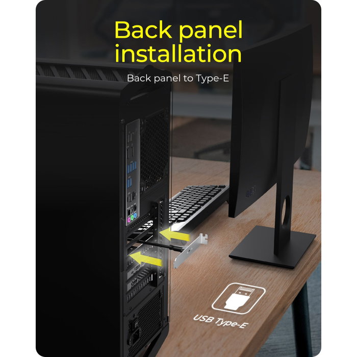 ICY BOX Adaptador USB Type-E a USB-C IB-AC553 de 20 Gbit/s
