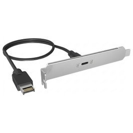 ICY BOX IB-AC553 Adaptador de Panel Trasero USB Type-E a USB-C 20 Gbit/s