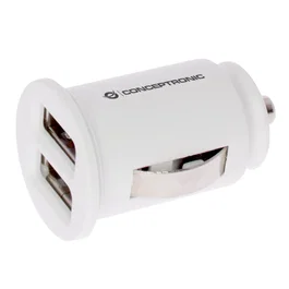 Conceptronic Cargador 2x USB Power2go Coche Blanco Pack 5