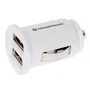 Conceptronic Power2Go Cargador de Coche con 2 Puertos USB, Color Blanco, Pack de 5 Unidades
