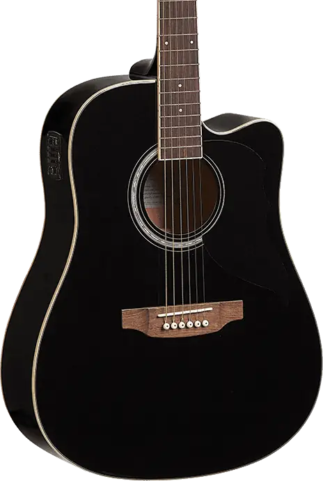 Eko Guitarra Acústica Dreadnought Ranger 6 A/E Cutaway Negra Electroacústica