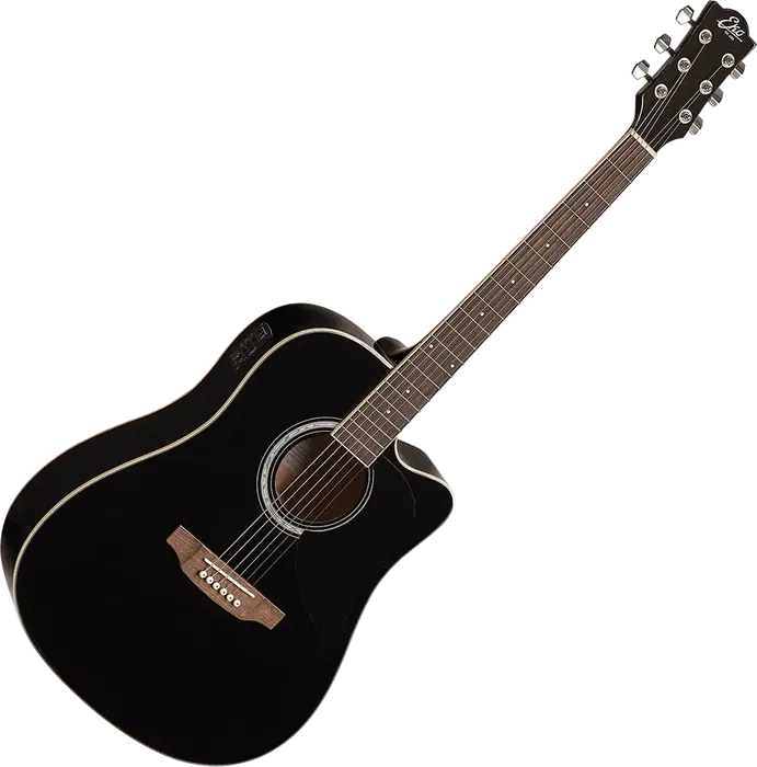 Eko Guitarra Acústica Dreadnought Ranger 6 A/E Cutaway Negra Electroacústica
