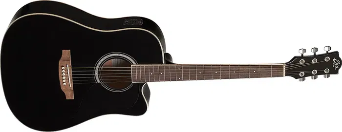 Eko Guitarra Acústica Dreadnought Ranger 6 A/E Cutaway Negra Electroacústica