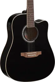 Eko Guitarra Acústica Dreadnought Ranger 6 A/E Cutaway Negra Electroacústica
