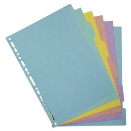 Separadores Exacompta Aquarel Cartulina Lustrada A4 400G 6 Pestañas 17 Taladros