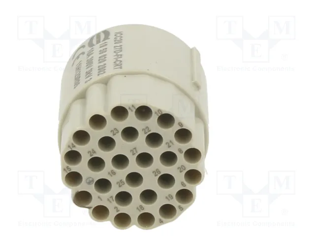 HARTING Conector industrial redondo ICC20 27 pines hembra recto