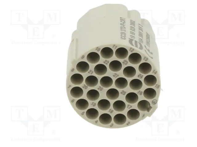 HARTING Conector industrial redondo ICC20 27 pines hembra recto