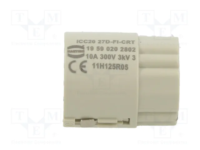 HARTING Conector industrial redondo ICC20 27 pines hembra recto