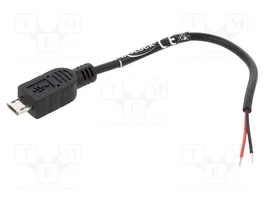 DeLOCK 82697 Cable USB 2.0 Micro-B a 2 extremos abiertos 10 cm