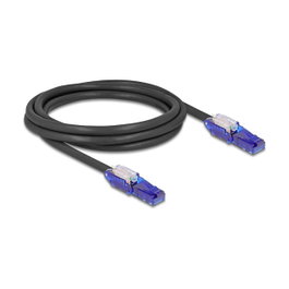 DeLOCK Cable de red Cat.6 UTP con conectores angulares de 180°, 2 m
