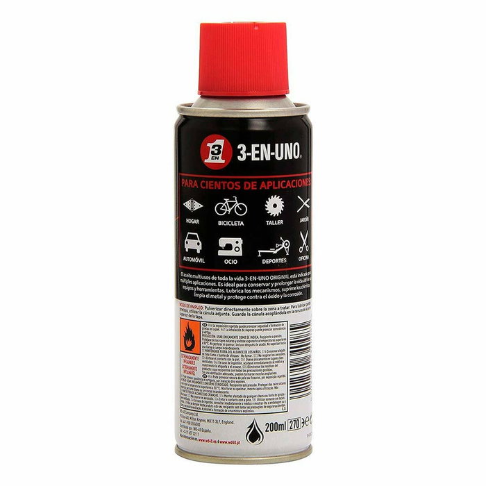 WD40 Aceite 3 en 1 Multiusos Spray 200ml