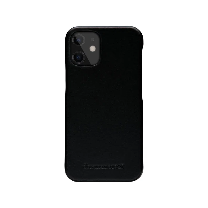 Dbramante1928 Lynge Funda de Cuero con Bolsillo para Tarjetas para iPhone 12 Mini, Cierre Magnético, Color Negro