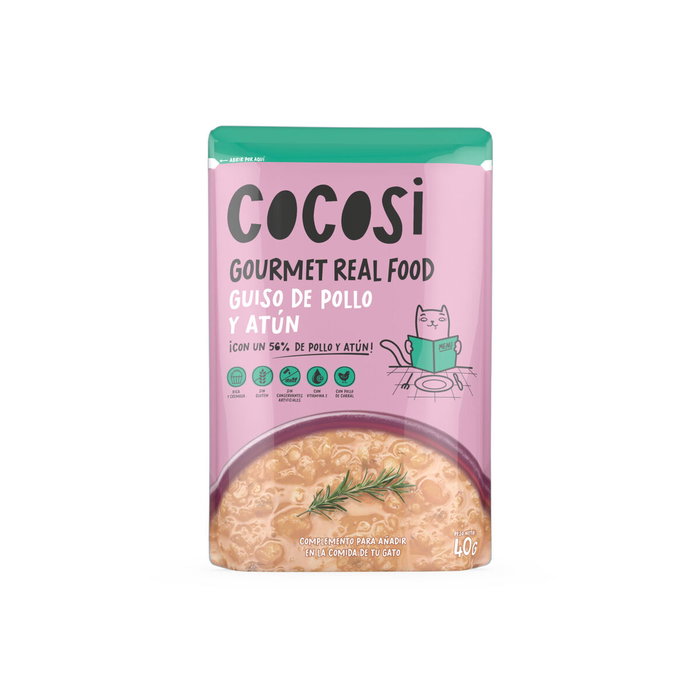 Comida para gato Cocosi Gourmet Real Food 40 g Atún 12 Unidades