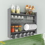 Hanah Home Estantería de Cocina Kolin Antracita 85x15x65 cm Tablero de Partículas Melamina