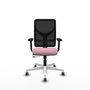 PIQUERAS Y CRESPO Silla de oficina Motilla con mecanismo Sincro/Traslack Rosa y Negro