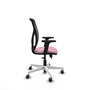 PIQUERAS Y CRESPO Silla de oficina Motilla con mecanismo Sincro/Traslack Rosa y Negro
