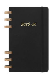 Moleskine DSSPB12AMWH3Y26 Agenda Espiral Académica L (13 x 21 cm) Negra Tapa Blanda Julio 2025 - Junio 2026