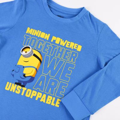 Pijama Largo Single Jersey Minions Azul 6 Años