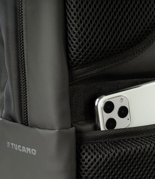 Tucano Marte Gravity Mochila informal Unisex para Portátil 16", Compatible con MacBook Pro 16", Negro, Tela, Compartimento Tablet