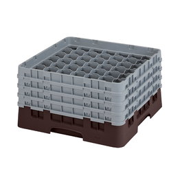 CAMBRO Cesta de lavado 49 comp. Castaño