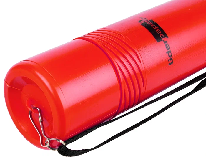 Liderpapel Portaplanos Extensible hasta 80 cm Diámetro 6 cm Rojo