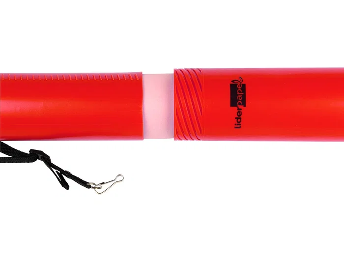 Liderpapel Portaplanos Extensible hasta 80 cm Diámetro 6 cm Rojo