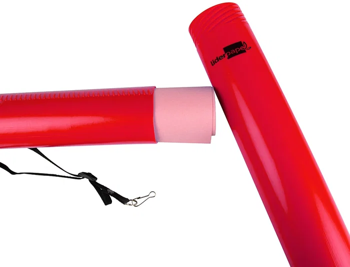 Liderpapel Portaplanos Extensible hasta 80 cm Diámetro 6 cm Rojo