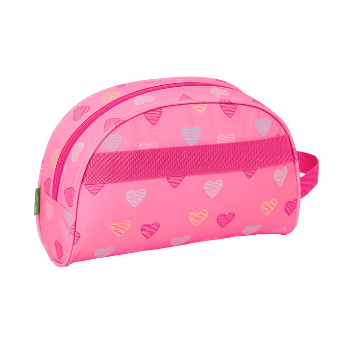 Neceser de Viaje Benetton Heart Rosa 28 x 18 x 10 cm