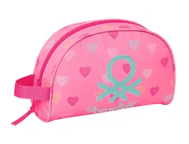 Neceser de Viaje Benetton Heart Rosa 28 x 18 x 10 cm