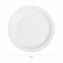 Maxi products Plato Llano Redondo 22cm Reutilizable Blanco -100U-