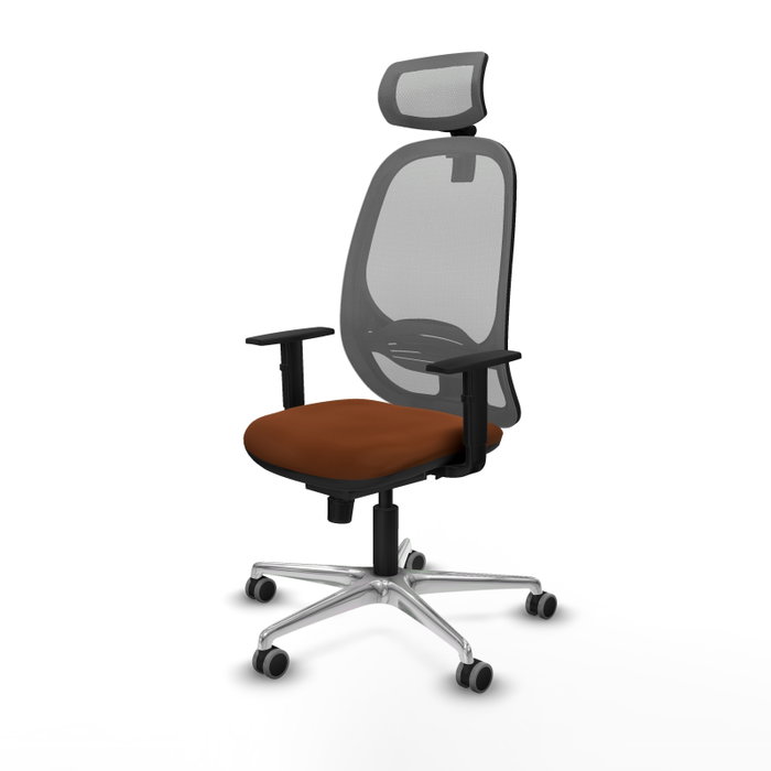 PIQUERAS Y CRESPO Silla de oficina Cilanco con mecanismo Sincro, Marrón y Gris PIQUERAS Y CRESPO Silla de oficina Cilanco con mecanismo Sincro, Marrón y Gris