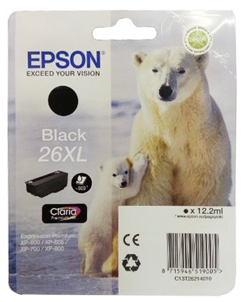 Epson Cartucho Claria Premium 26XL Negro 12,2 ml