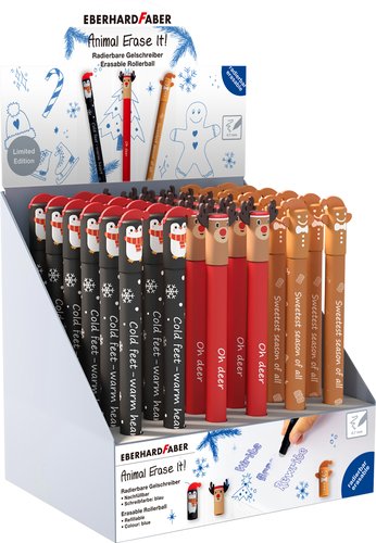 Eberhard Faber Winter Expositor de 36 Bolígrafos Borrables (3 modelos) Eberhard Faber Winter Expositor de 36 Bolígrafos Borrables (3 modelos)
