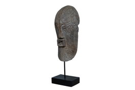 DKD Home Decor Figura Suar y Hierro Máscara Tribal 30x15x80 cm