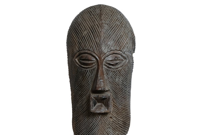 DKD Home Decor Figura Suar y Hierro Máscara Tribal 30x15x80 cm