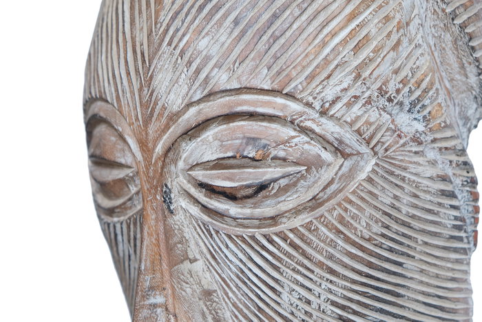 DKD Home Decor Figura Suar y Hierro Máscara Tribal 30x15x80 cm