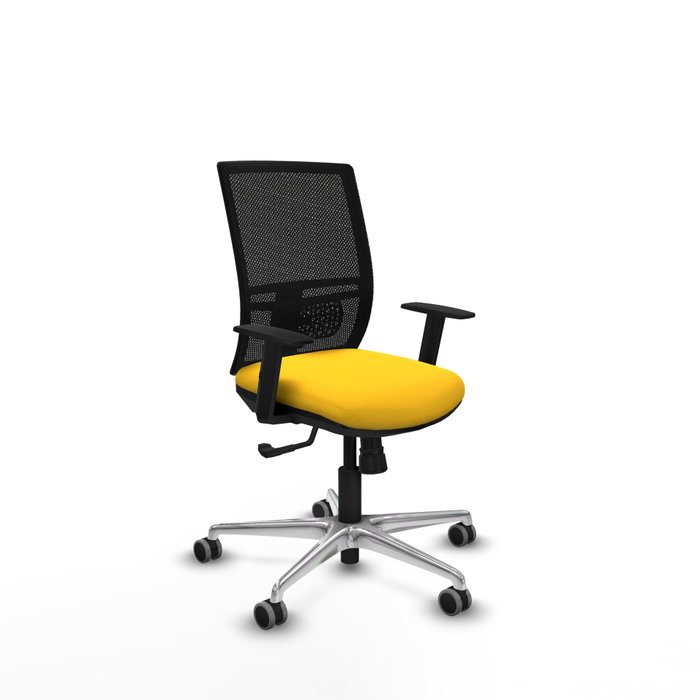 PIQUERAS Y CRESPO Silla de oficina Yunquera con mecanismo Sincro, Amarillo y Negro PIQUERAS Y CRESPO Silla de oficina Yunquera con mecanismo Sincro, Amarillo y Negro