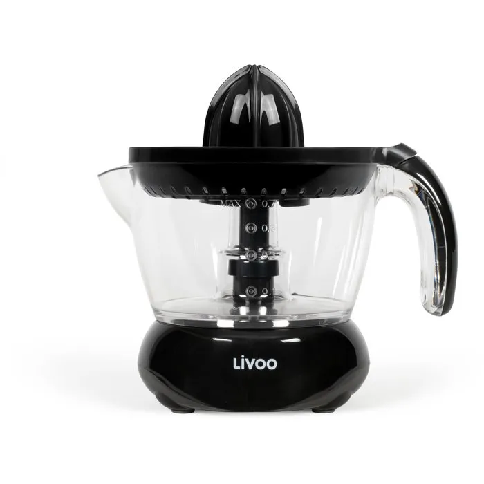 Livoo DOD131B Prensa de Cítricos Eléctrica con Recipiente de 700 ml y Doble Cono - Negro Livoo DOD131B Prensa de Cítricos Eléctrica con Recipiente de 700 ml y Doble Cono - Negro