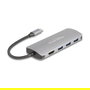 DeLOCK 64323 Hub USB-C 7 Puertos (3x USB-A, 4x USB-C) USB 3.2 Gen 2 10Gbps, Salida HDMI 4K a 60Hz, Carga PD 3.0 90W, Aluminio Gris, Plug & Play, para Windows, Mac, Linux