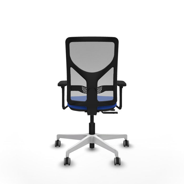 PIQUERAS Y CRESPO Silla de oficina Motilla con mecanismo Sincro/Traslack, Azul y Gris