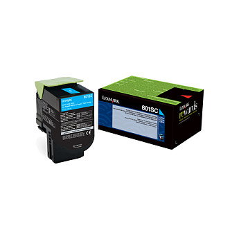Lexmark 802SC Cian XL, Cartucho de Tóner de Rendimiento Estándar