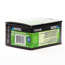 Lexmark 802SC / 80C2SC0 Cartucho de Tóner Cian XL de Alta Capacidad para Impresoras Lexmark