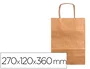 Q-connect Bolsa Kraft Natural Asa Retorcida 270x120x360 mm