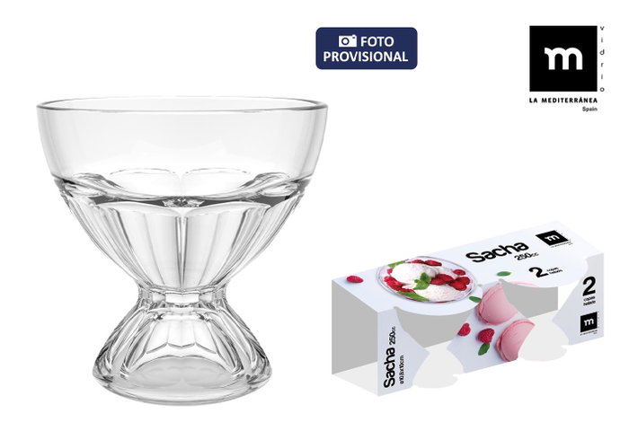 La Mediterranea Set de 2 Copas de Helado Sacha 250cc La Mediterranea Set de 2 Copas de Helado Sacha 250cc