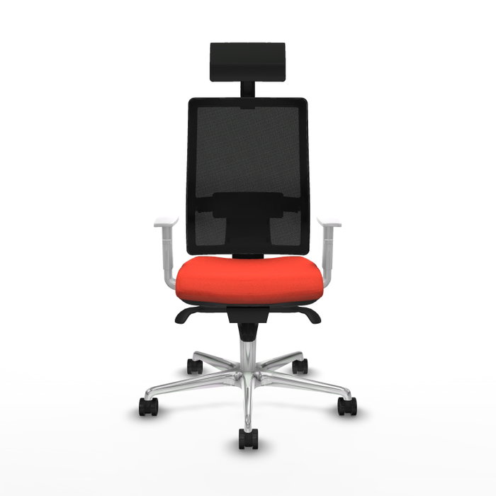 PIQUERAS Y CRESPO Silla de oficina Horna con mecanismo Sincro, Naranja oscuro y Negro