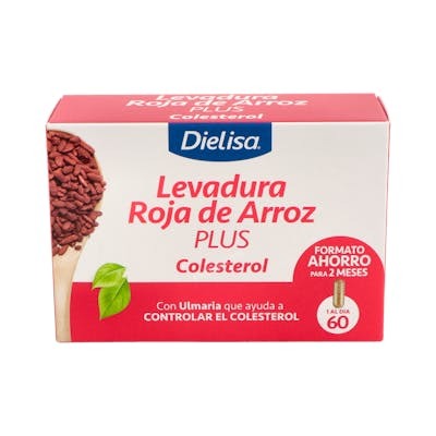 DIELISA Levadura Roja de Arroz Plus con Coenzima Q10, 60 cápsulas